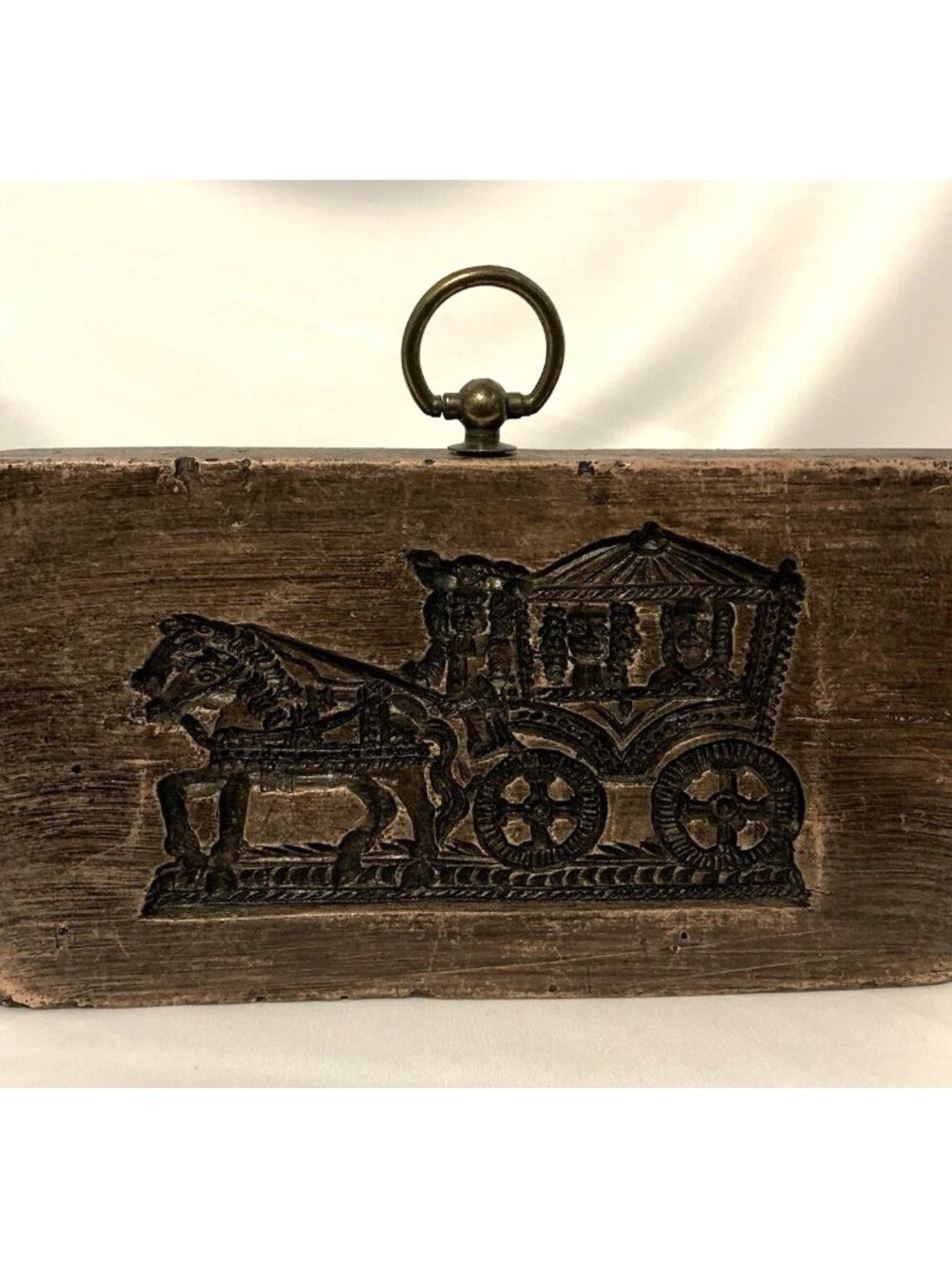 Vtg Mold Horse Carriage & Sleigh By Laxa Family Wall Hanging Decor Pair